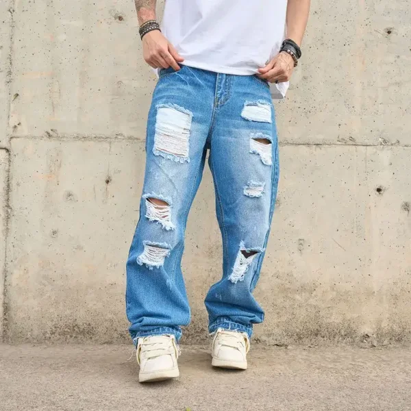 Jeans da uomo comodi, eleganti e versatili, perfetti per il tempo libero.
