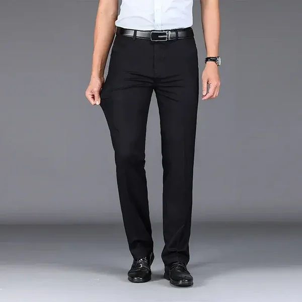 Pantaloni elasticizzati, dritti, tinta unita, casual.