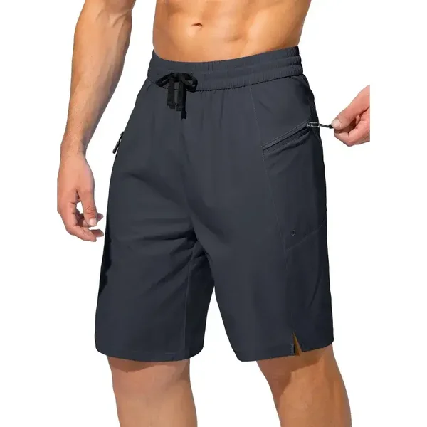 Pantaloncini da spiaggia estivi da uomo con tasche ad asciugatura rapida e coulisse