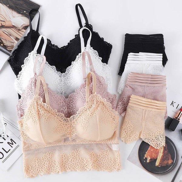 Top a fascia sexy, slip in pizzo, completo intimo da donna