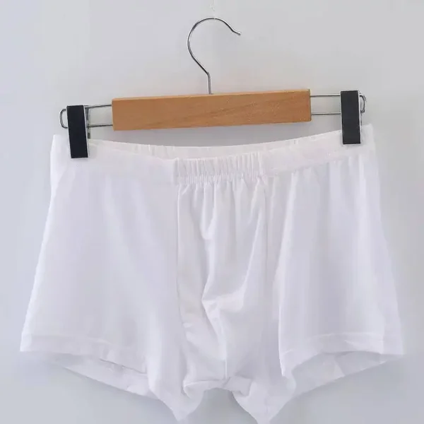 Boxer da uomo in seta ghiaccio tinta unita