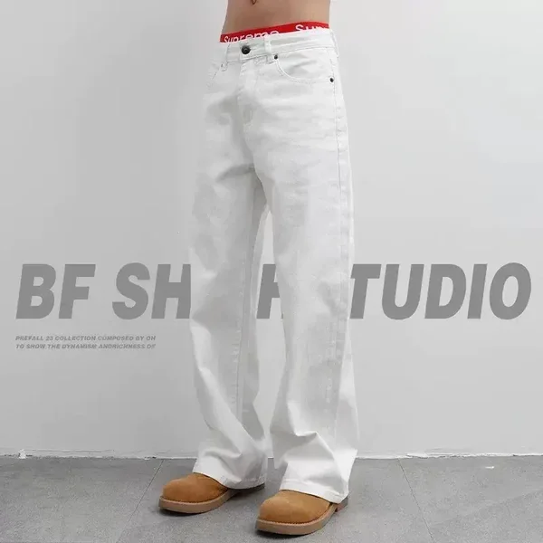 Pantaloni a gamba dritta non elasticizzati