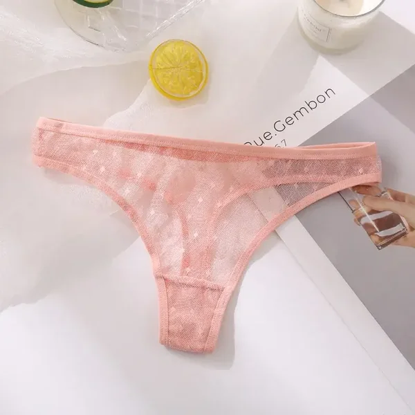 Slip da donna sexy a vita bassa con spacco alto, tinta unita, traforati