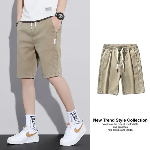 Pantaloncini casual da uomo slim-fit, pantaloni di media lunghezza dalla vestibilità comoda.