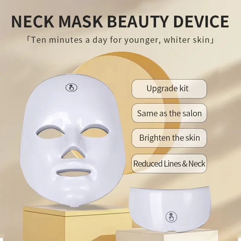 Maschera di bellezza a LED colorata per il viso, dispositivo di bellezza