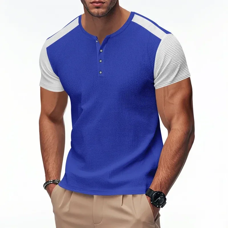 T-shirt da uomo taglie forti con blocchi di colore