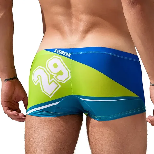 Slip da uomo in seta ghiaccio ultra sottili con stampa