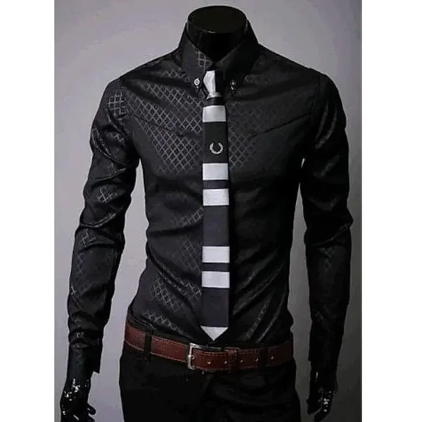 Camicia Equipaggiata Per Gli Uomini Del Progettista Del Plaid Strisce Modello
