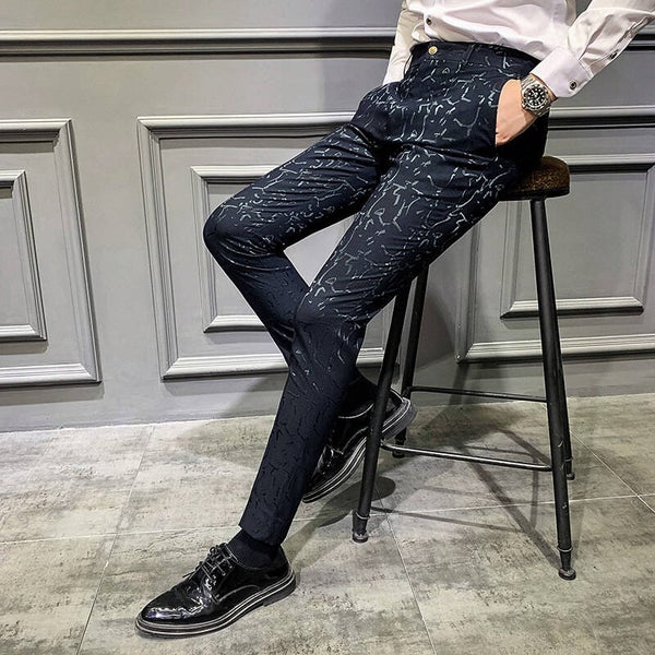 Eleganti pantaloni jacquard