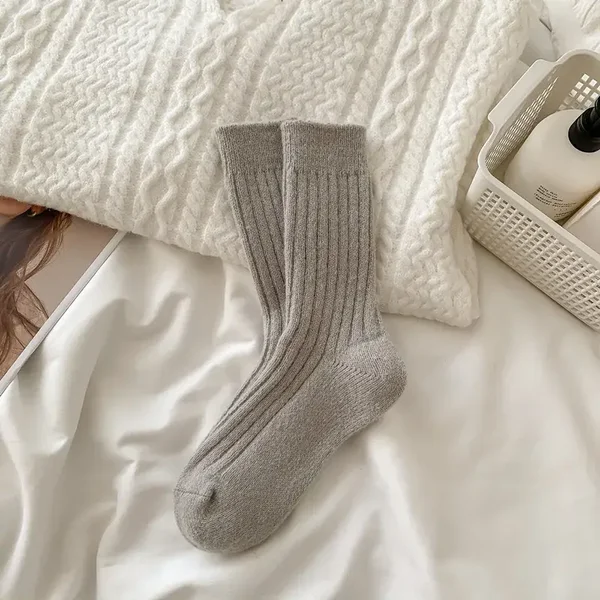 Calze da donna calde in lana con fodera in pile