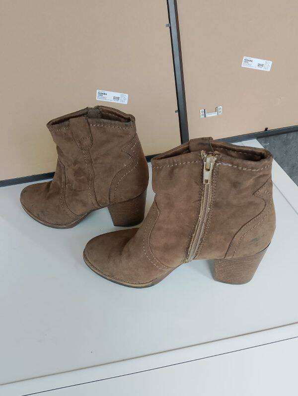 Stivaletti donna in Camoscio n.38 con cerniera laterale