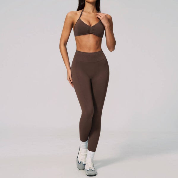 Pantaloni e top a vita alta per il controllo della pancia con sollevamento dei glutei