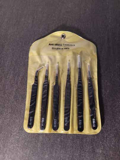 Anti Static Tweezers - Set of 6