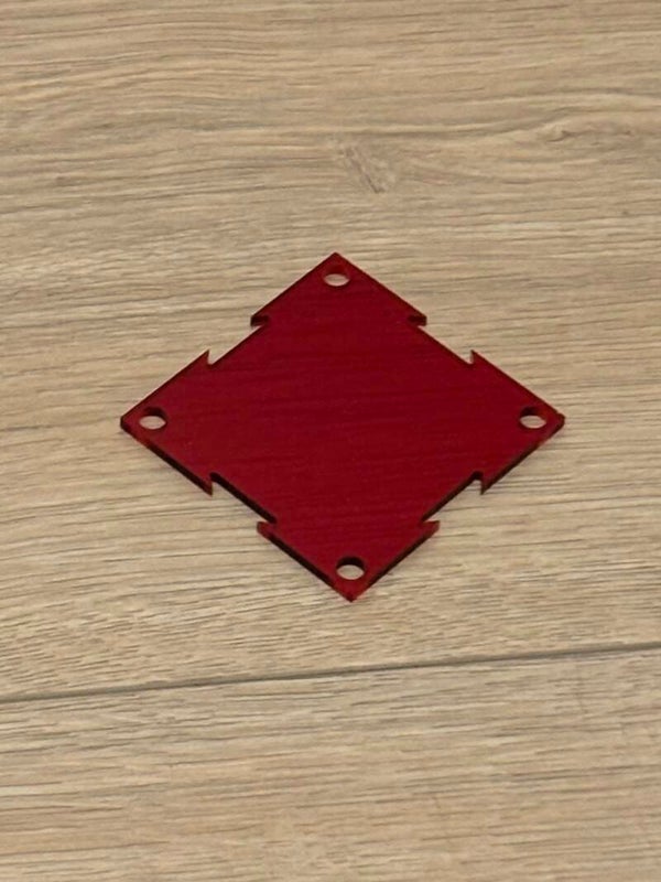 Modulair Mini Rood Acryl Deksel.