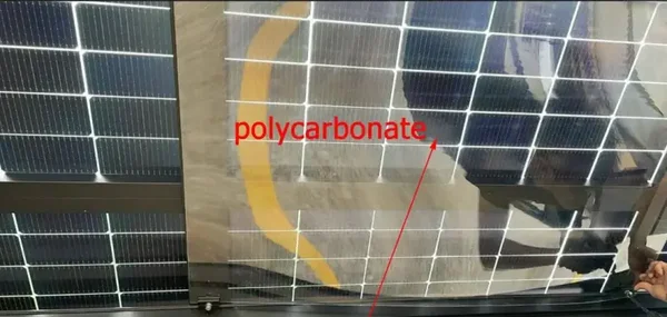 Polycarbonat Schutzplatte für die Installation unter Glas-Glas Solarmodulen
