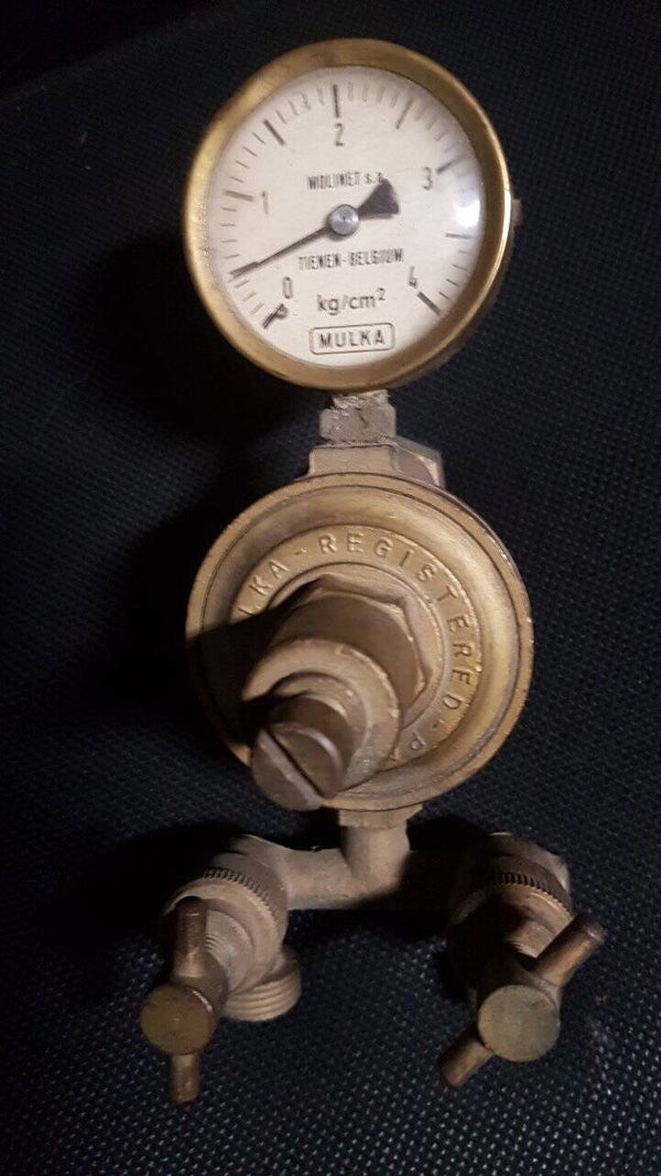 Koolzuur meter messing