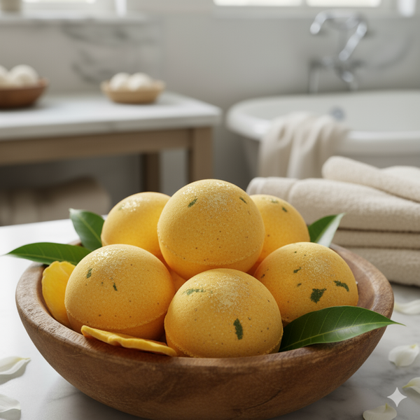 Mini bombe de bain mangue