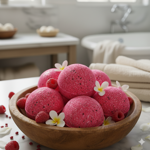 Mini bombe de bain framboise