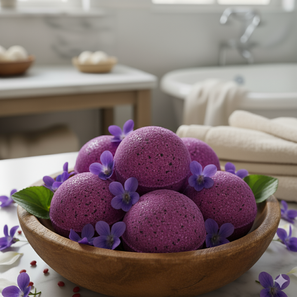 Mini bombe de bain violette