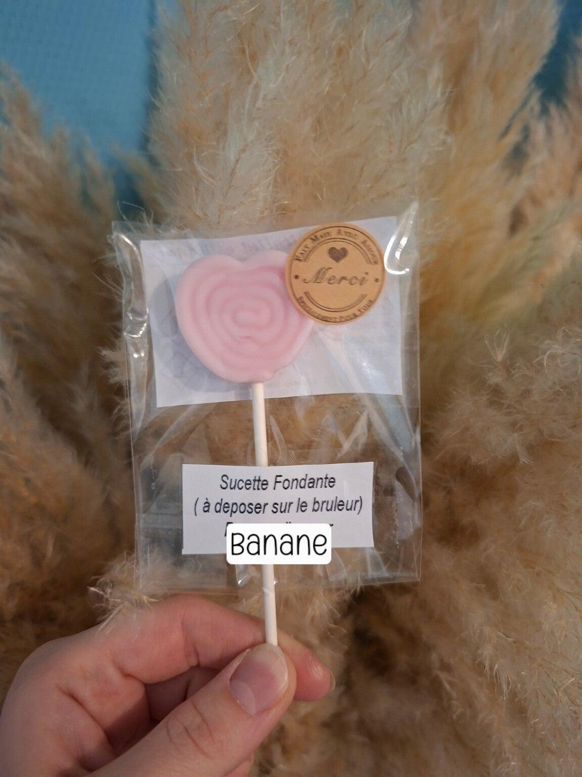 Sucette de cire fondante Banane