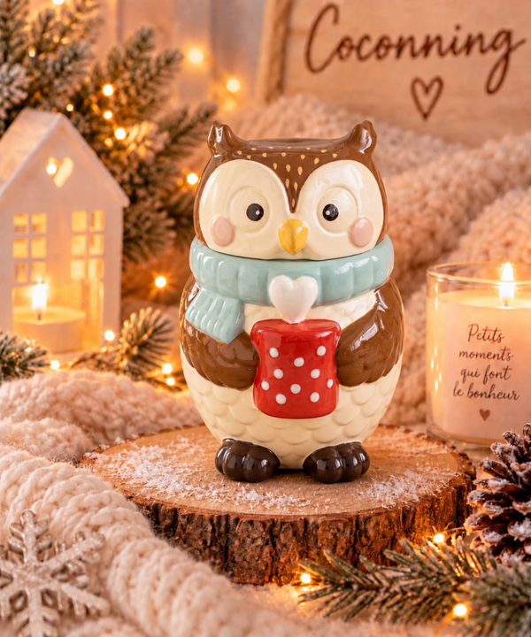Brûleur à fondants parfumés Hibou d’hiver 🦉❄️