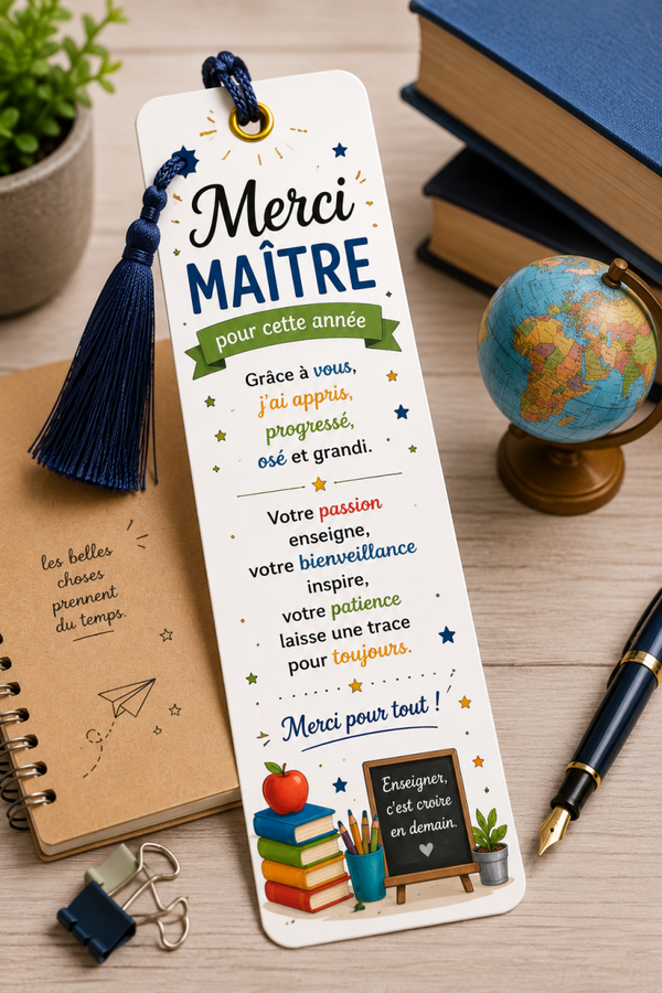 Marque page maitre