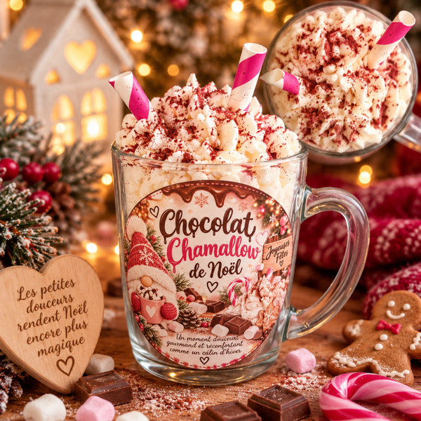 Bougie ☕🍫 Chocolat Chamallow de Noël 🎄