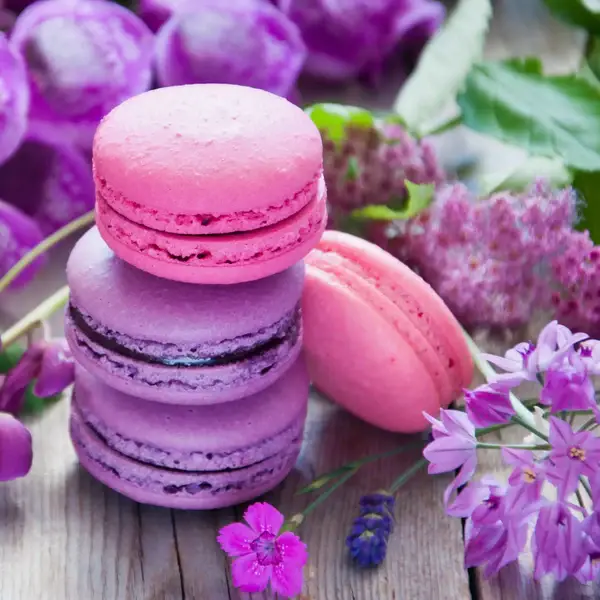 Fondant Parfumé Macaron framboise et violette