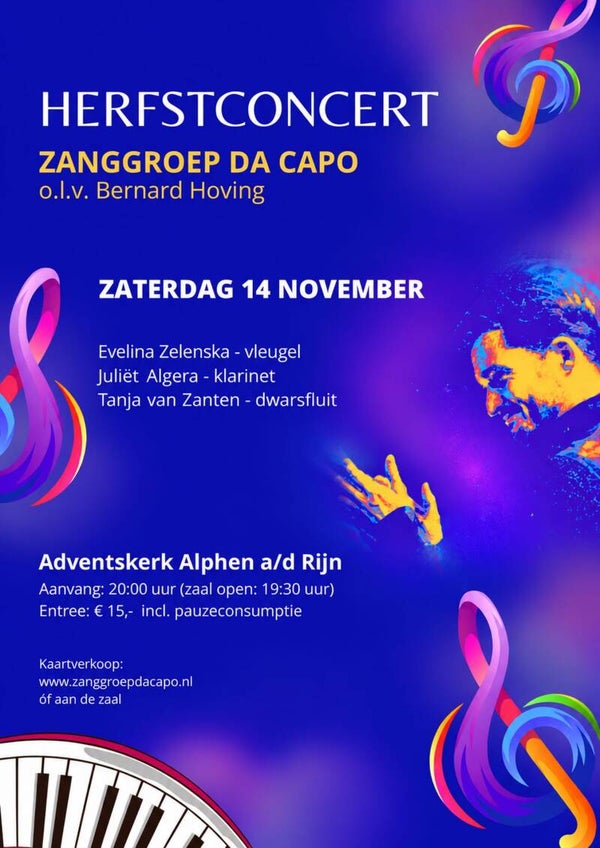 Toegangskaart Herfstconcert Zanggroep Da Capo
