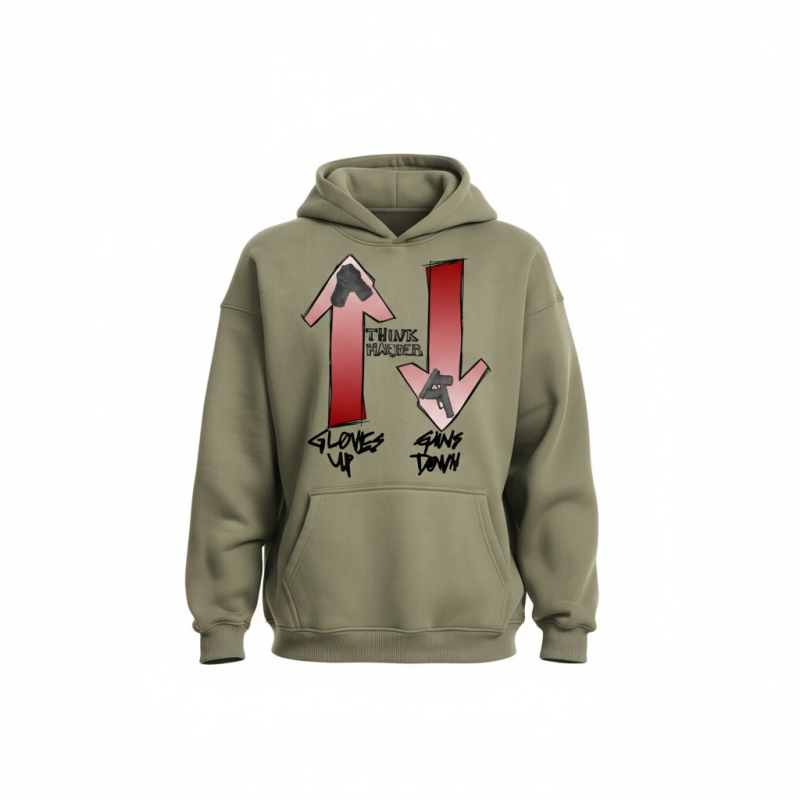 Gloves up Guns Down Hoodie/Olive