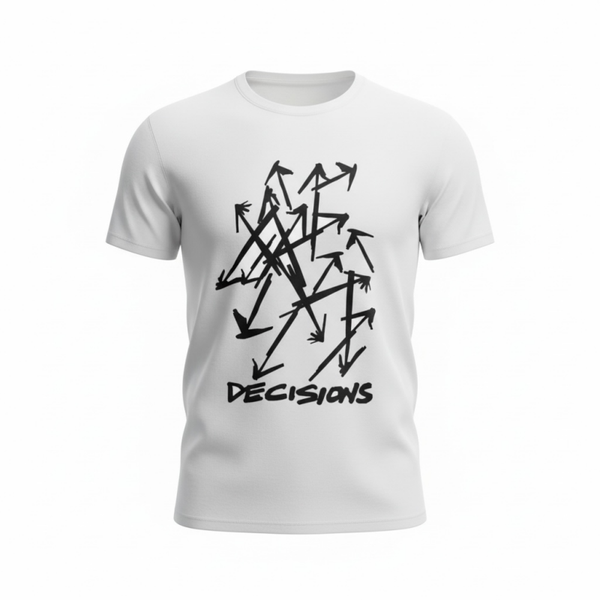 Decisions Think Shirt White/Black