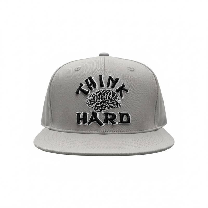 THINK HARD SnapBack  Grey/Black&White