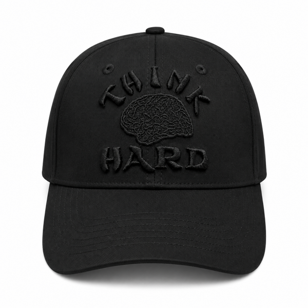 THINK HARD Blackout Curved Cap