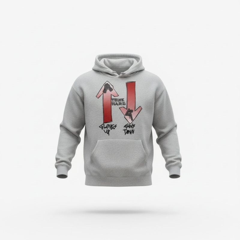 Gloves up Guns Down Hoodie/Grey