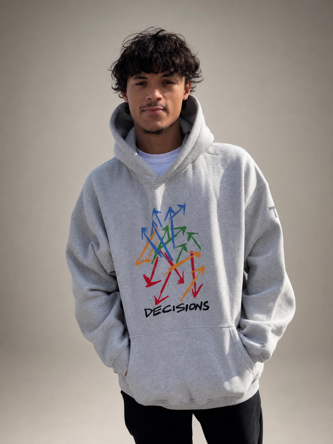Decisions Heavyweight Hoodie Grey/Multi Colour