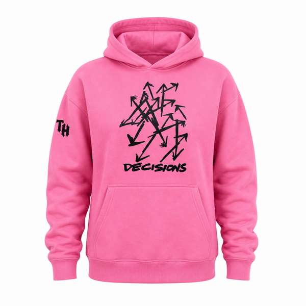 Decisions Heavyweight Hoodie Power Pink/Black