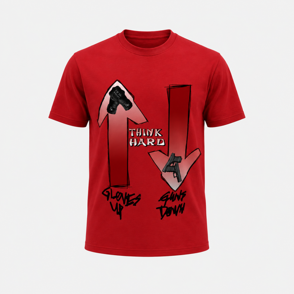 Gloves Up. Guns Down. Tee – Red