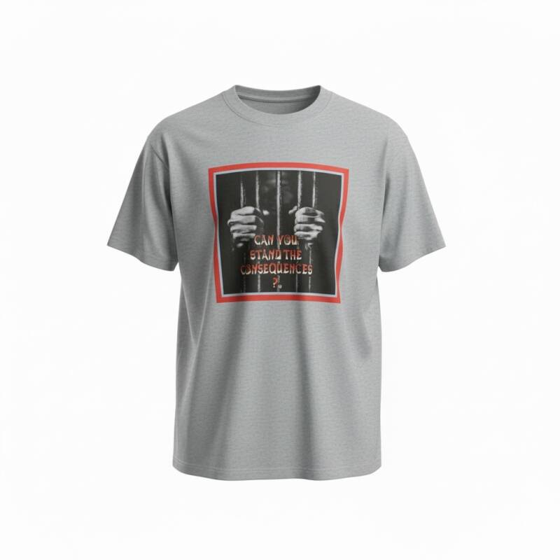 Consequences THINK Shirt Front Design/Heather Grey