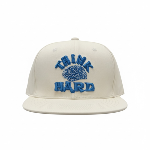 THINK HARD  SnapBack Cream/Blue