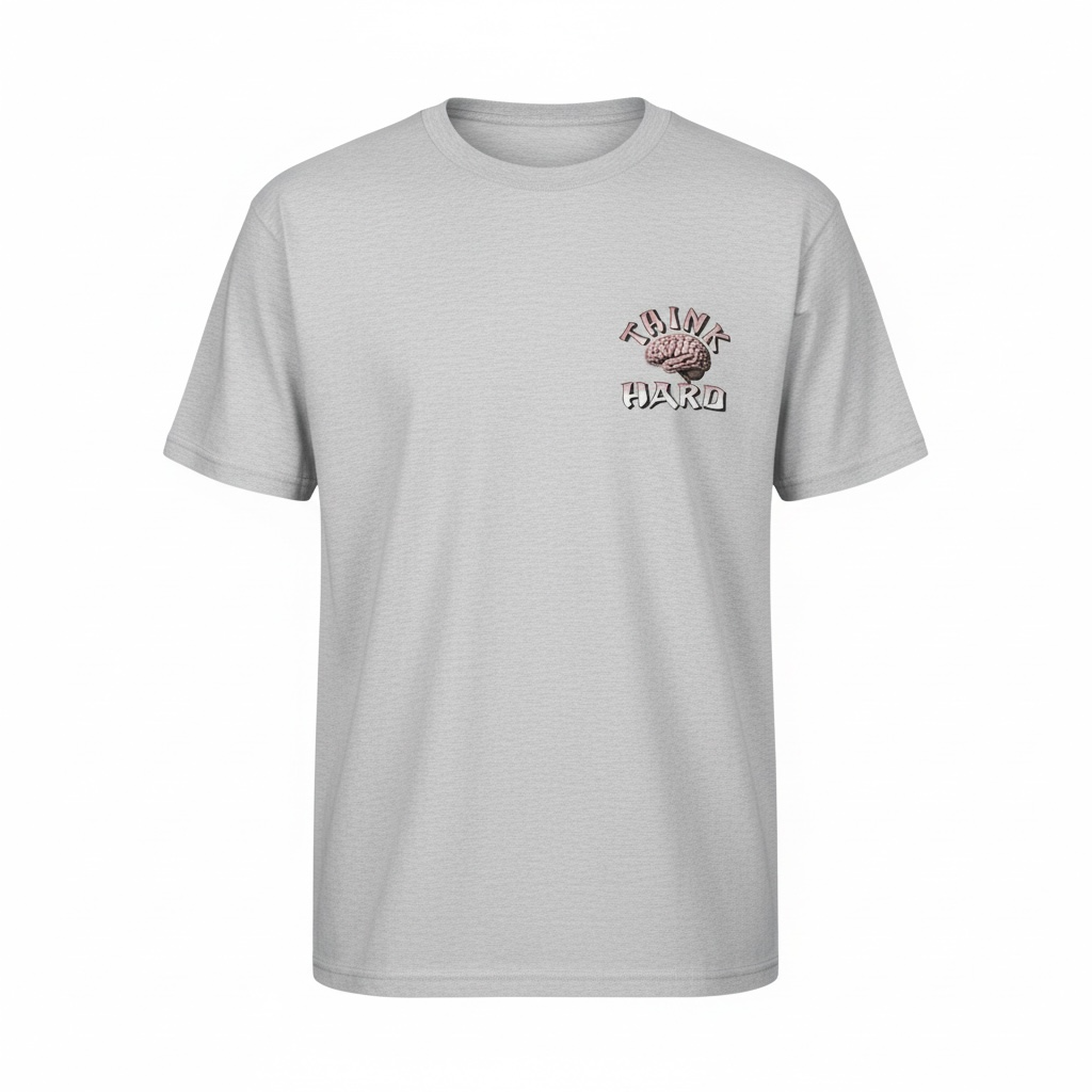 Consequences THINK Shirt Back Design/Heathered Grey