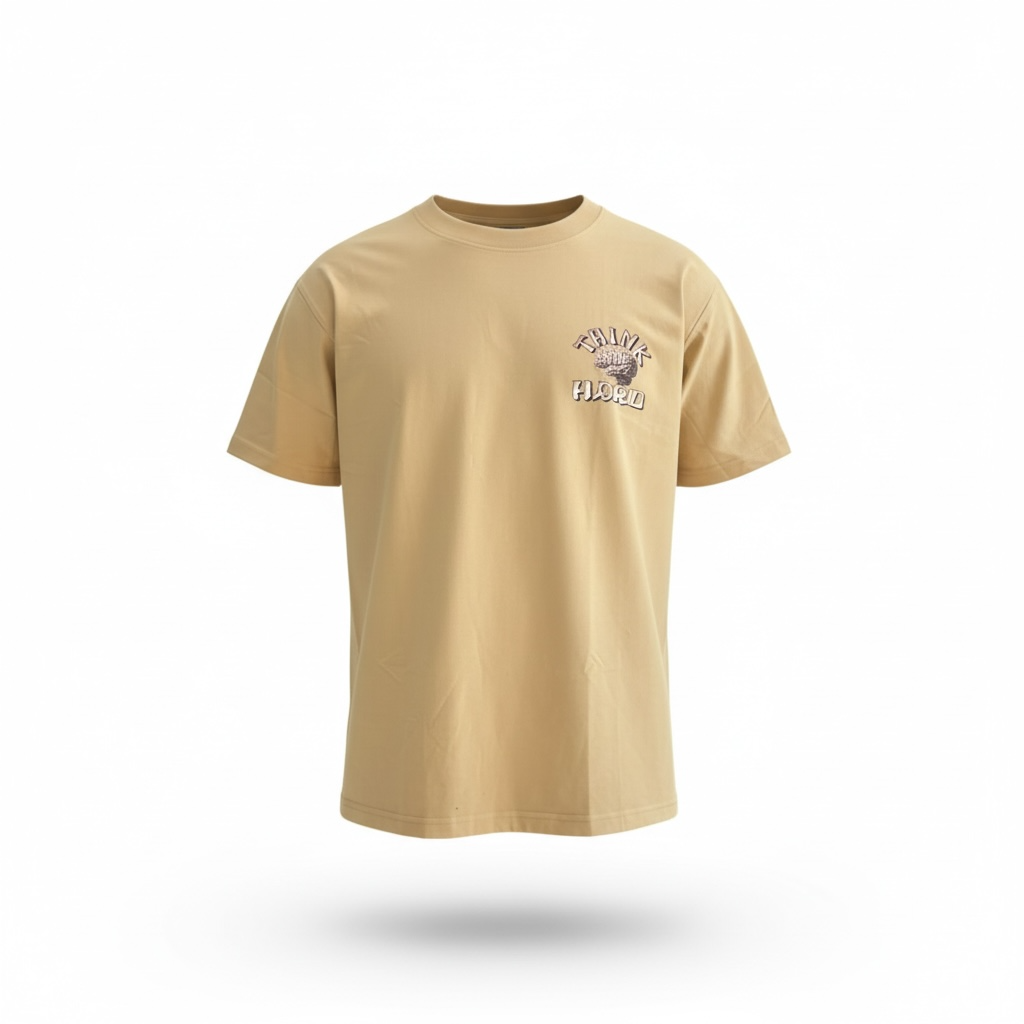 Consequences THINK Shirt Light Camel/Back Design