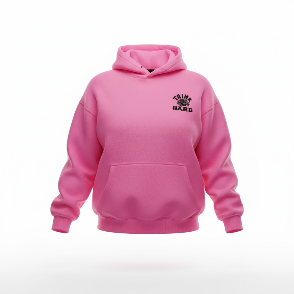 THINK HARD — Soft Power Set (Pink) hoodie only
