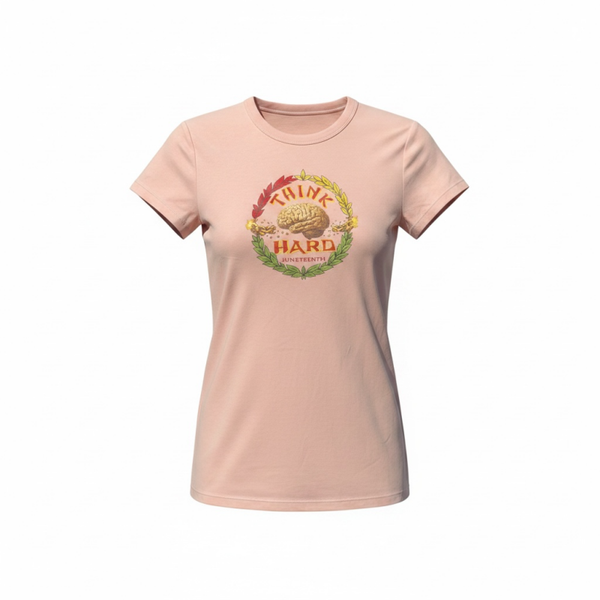 Juneteenth Womens Tee-Pink