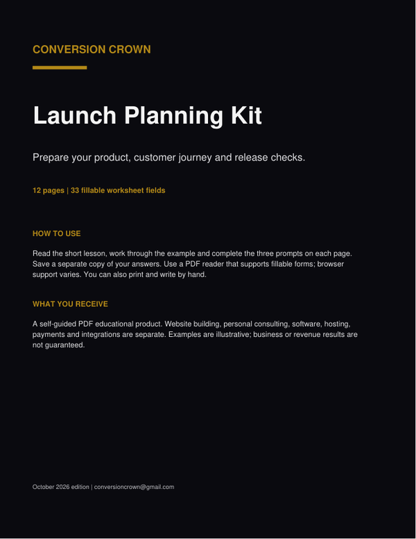 Launch Planning Kit - PDF