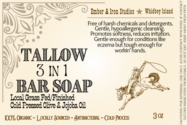 3 in 1 Tallow Soap