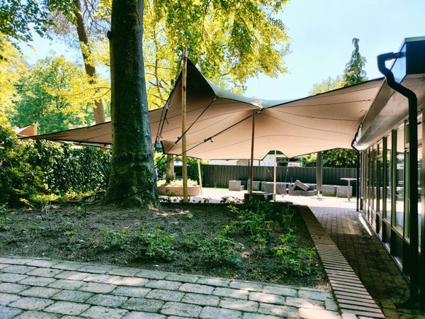 Stretchtent 7,5x10 m Zand