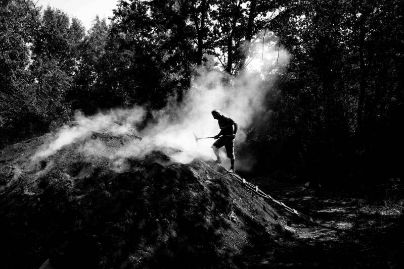 documentary photographer Habip Kocak shows us how the Turkish make charcoal the traditional way,