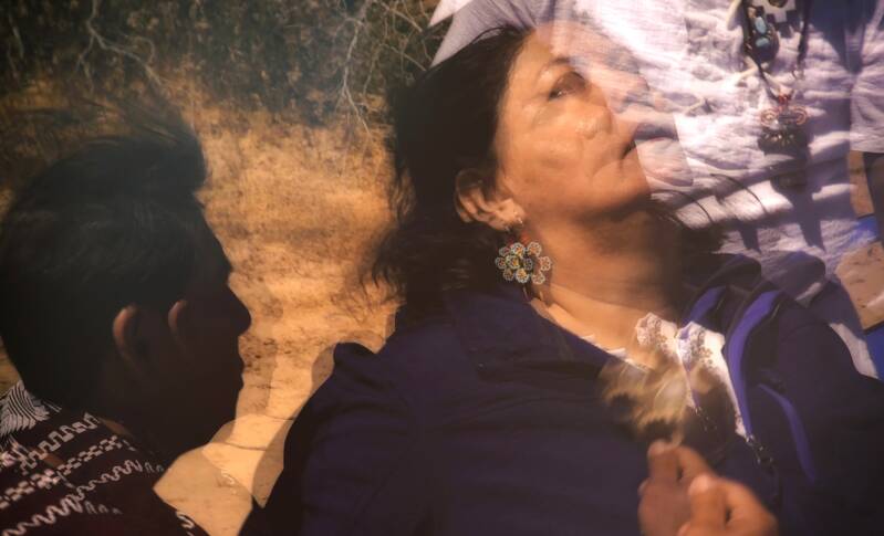 documentary photograph of a participant experiencing a spiritual transformation during a Mojave Desert toad ceremony."
