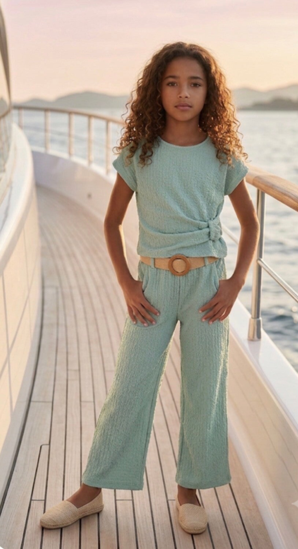 Trendy 2-delige Meisjes Set Mintgroen