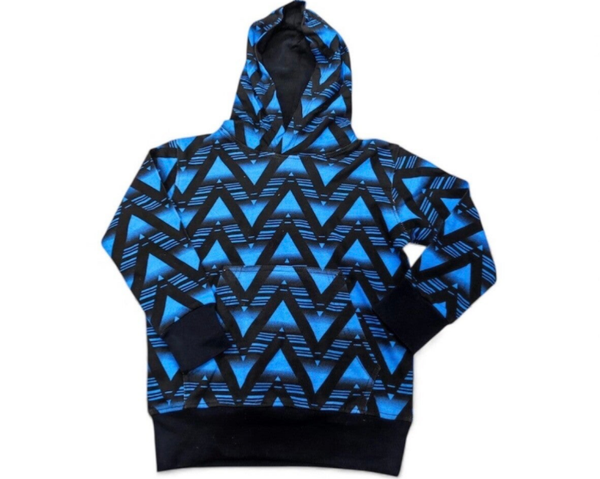 Jongens hoodie met dessin blauw